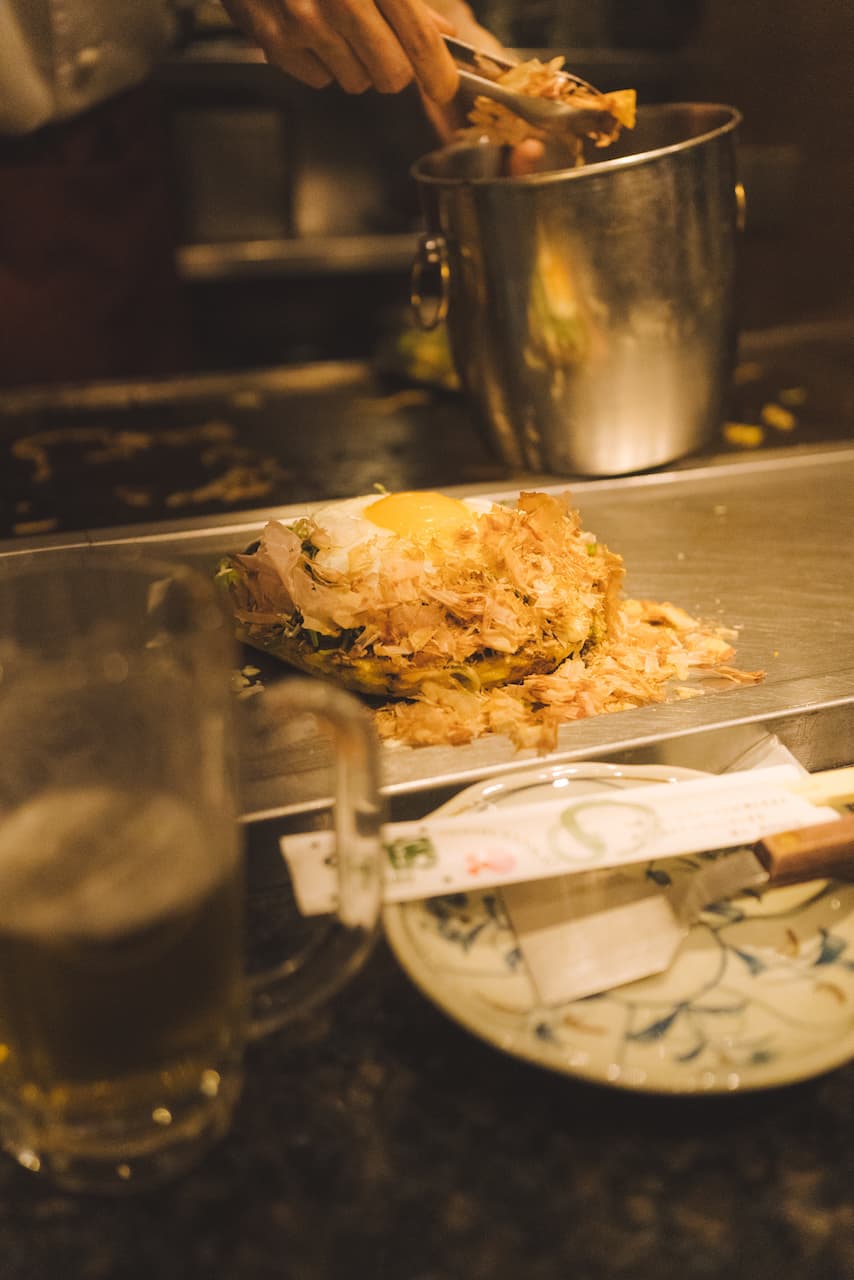 Okonomiyaki in
Osaka