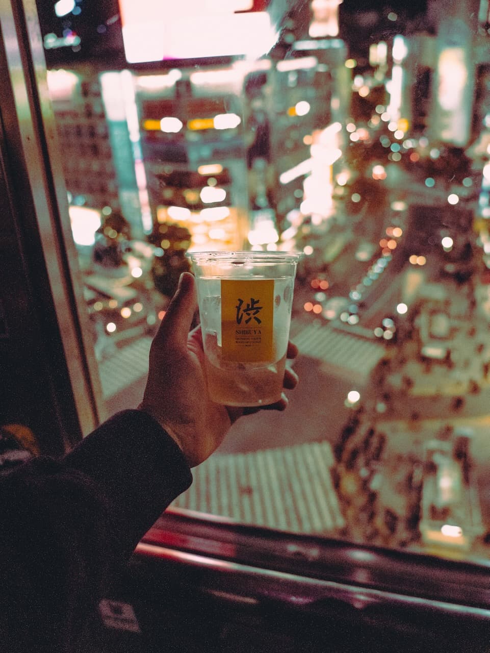 Drink at Shibuya Scramble Vantage Point