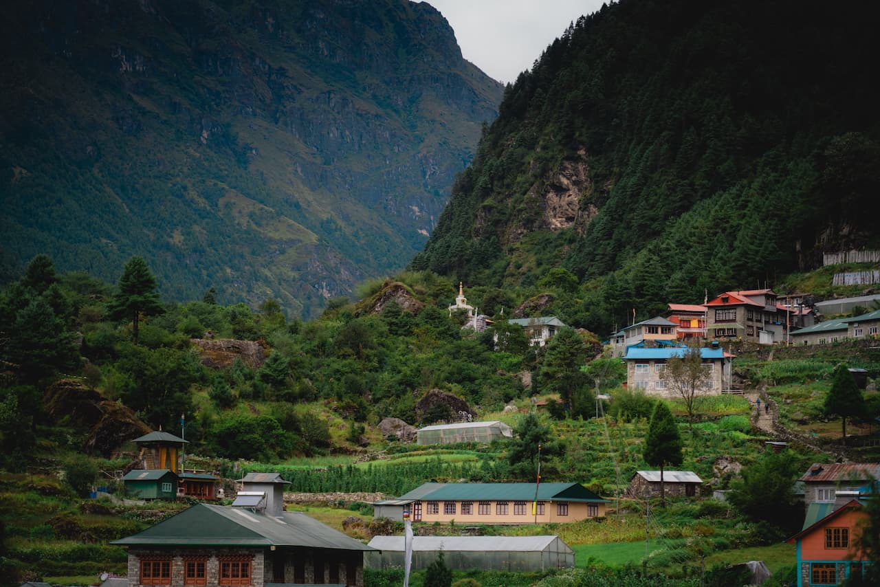 Stupa
Village